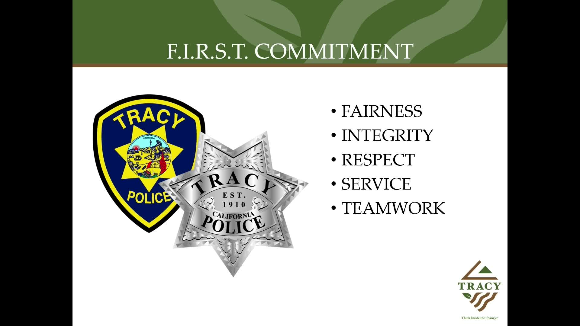 March 21, 2023 - Annual Report from the Tracy Police Department