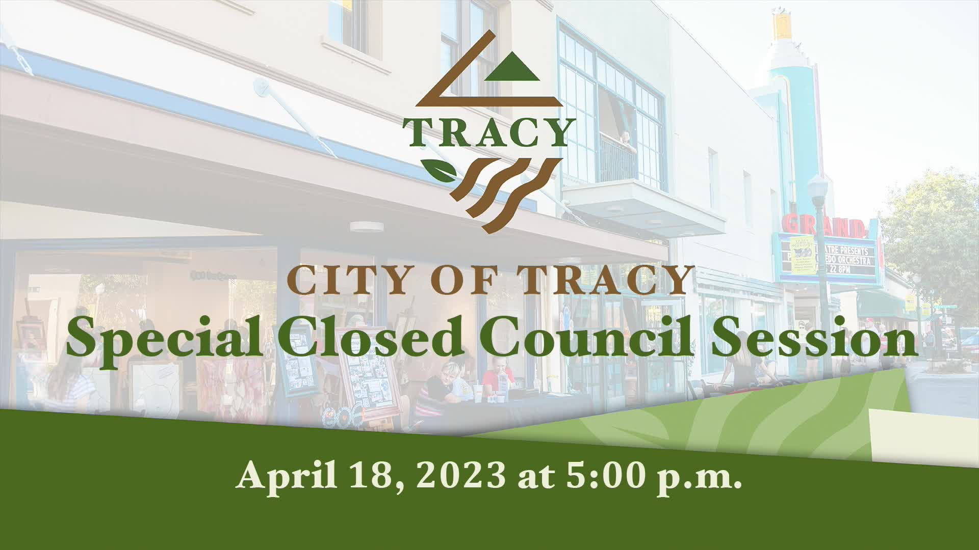 April 18, 2023 - Special Tracy City Closed Council Session