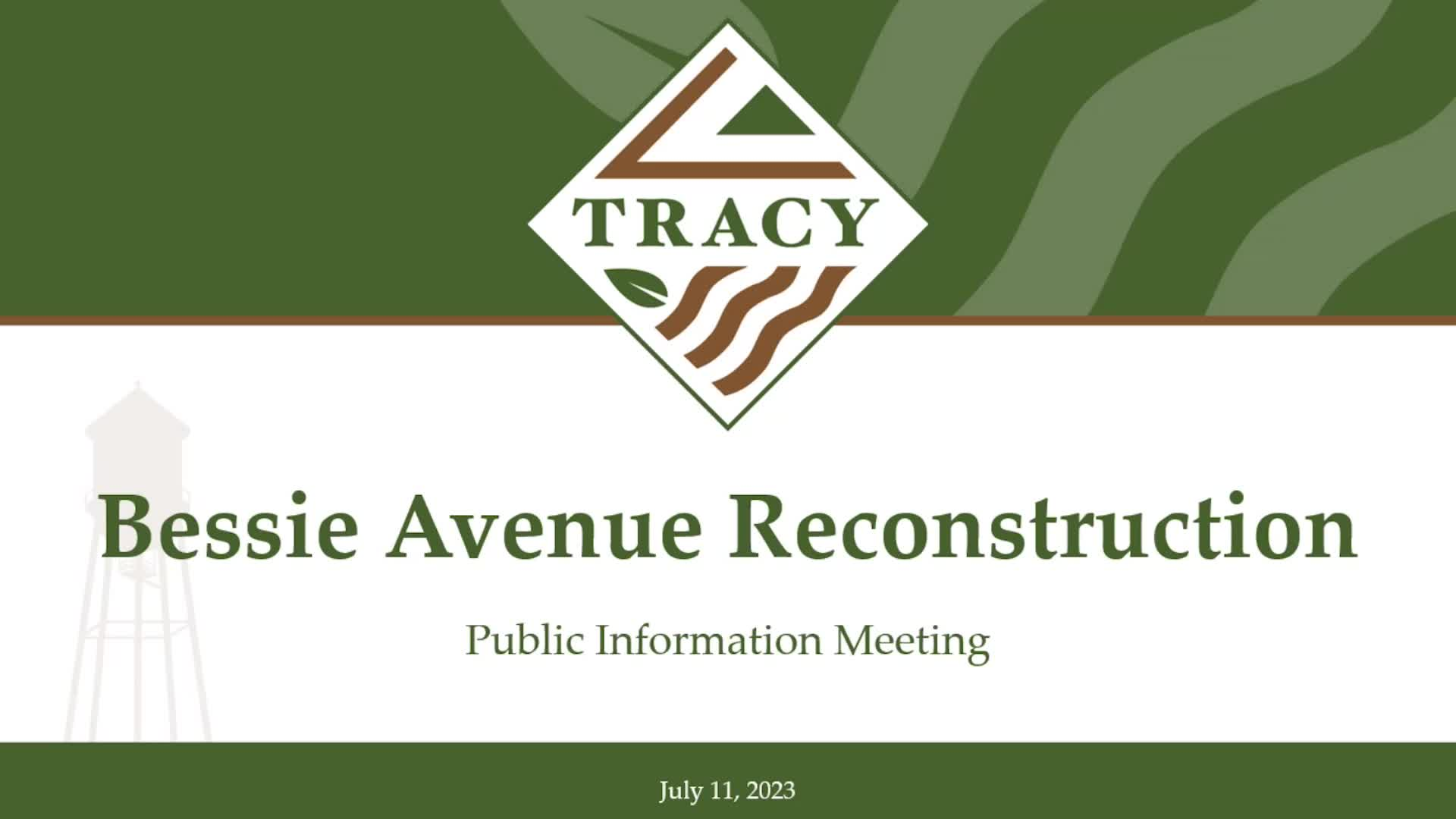 Thumbnail image for July 11, 2023 - Public Outreach Meeting Regarding Bessie Avenue Construction Project