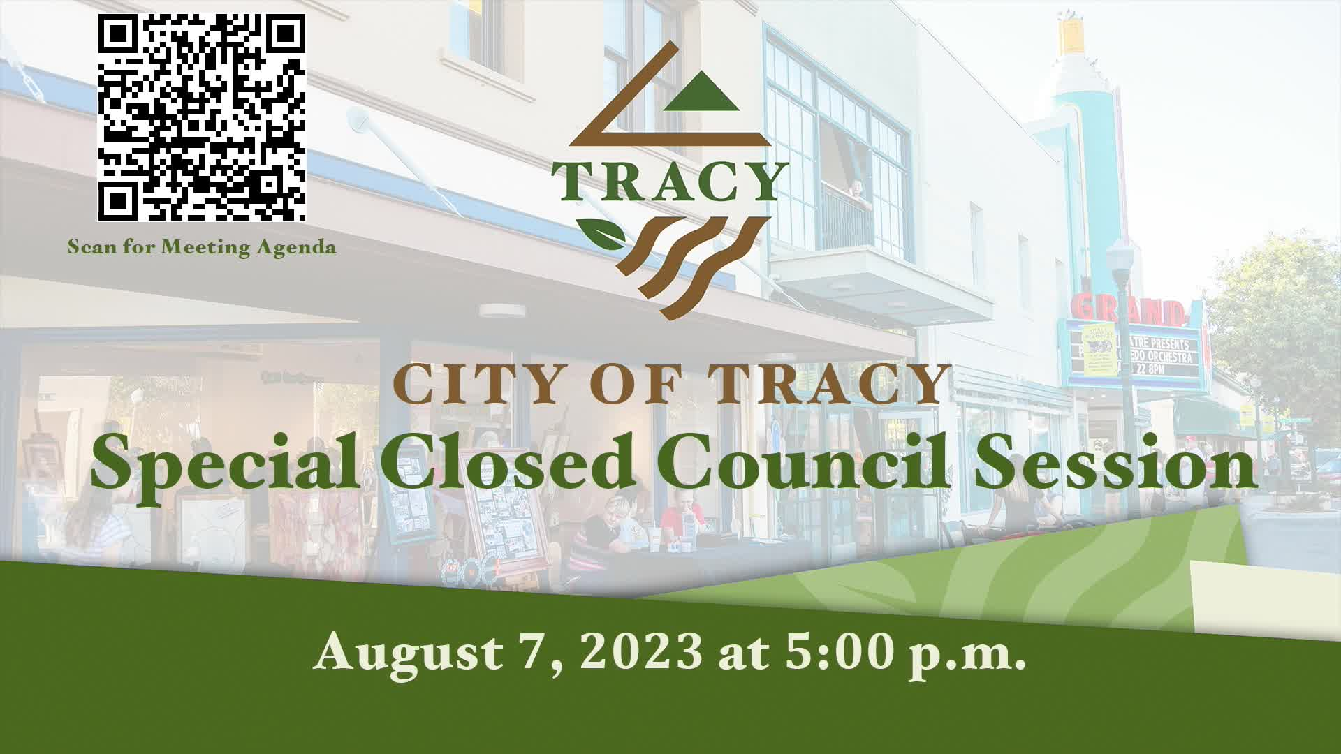 August 7, 2023 - Special Tracy City Council Closed Session