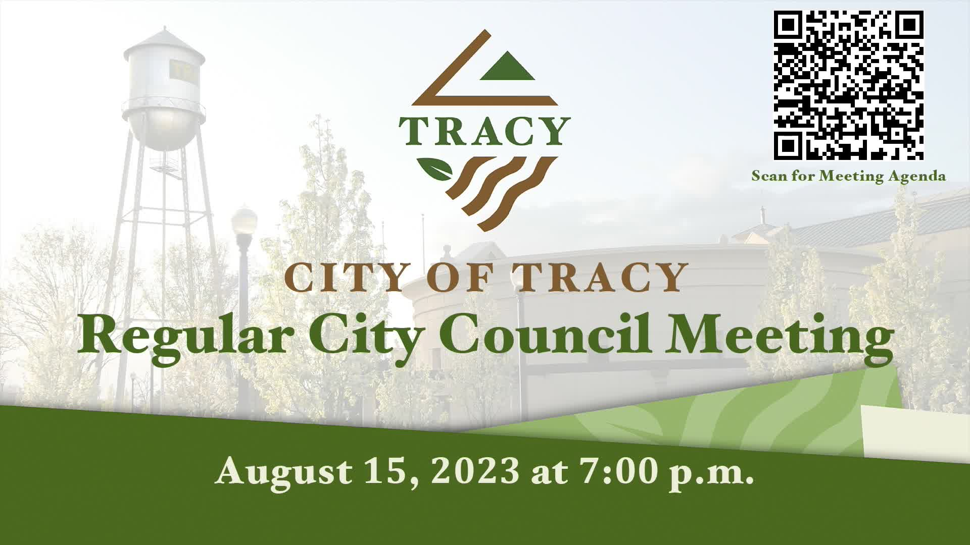 August 15, 2023 - Tracy City Council Meeting