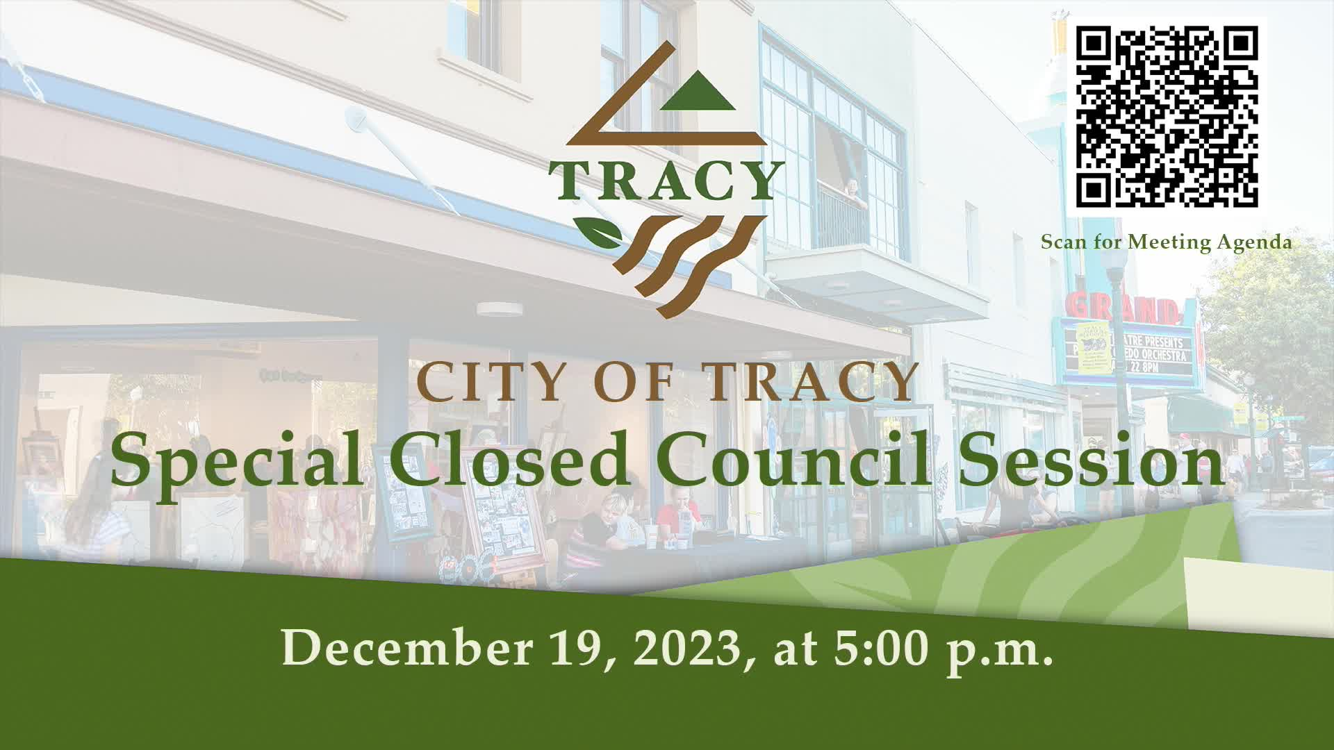 December 19, 2023 - Special Closed Tracy City Council Session Meeting