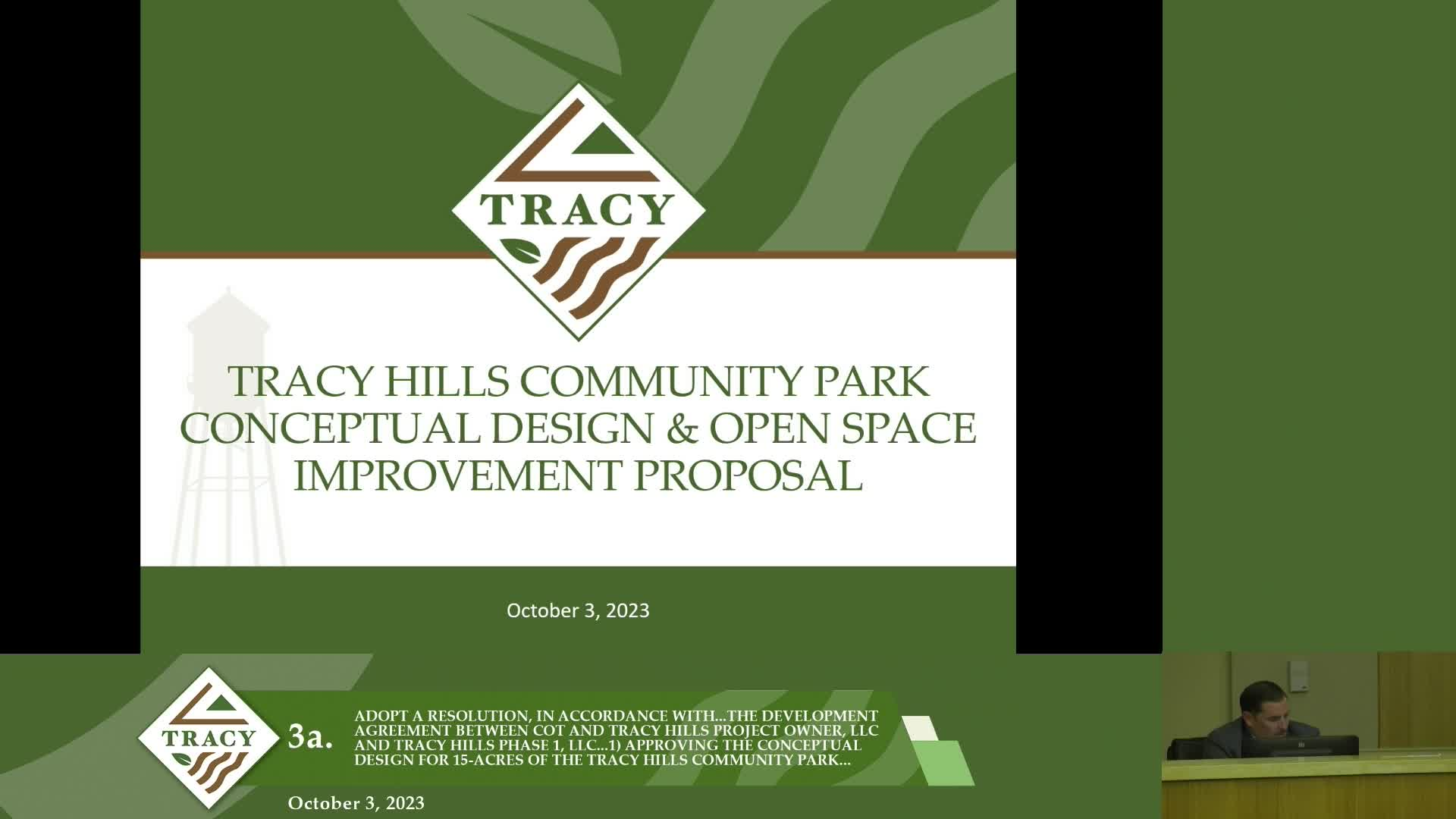 Thumbnail image for Oct 3, 2023 - Tracy Hills Parks Presentation to Council