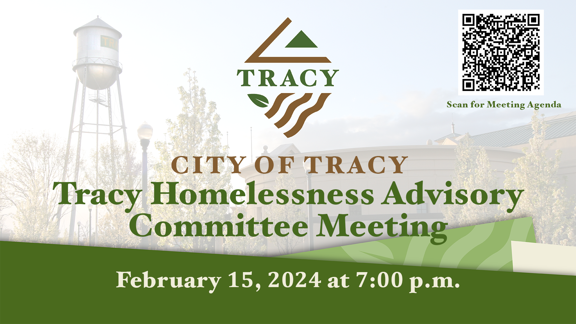February 15, 2024 - Tracy Homelessness Advisory Committee Meeting