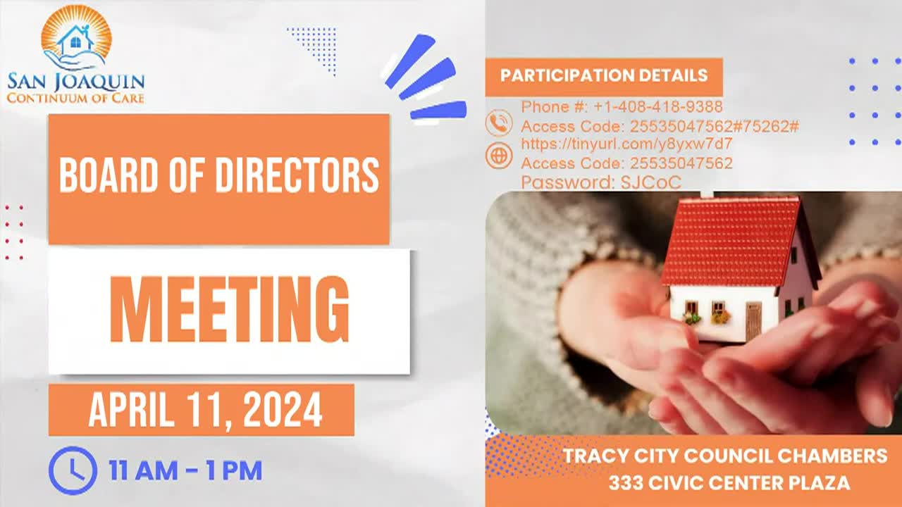 April 11, 2024 - San Joaquin Continuum of Care Meeting