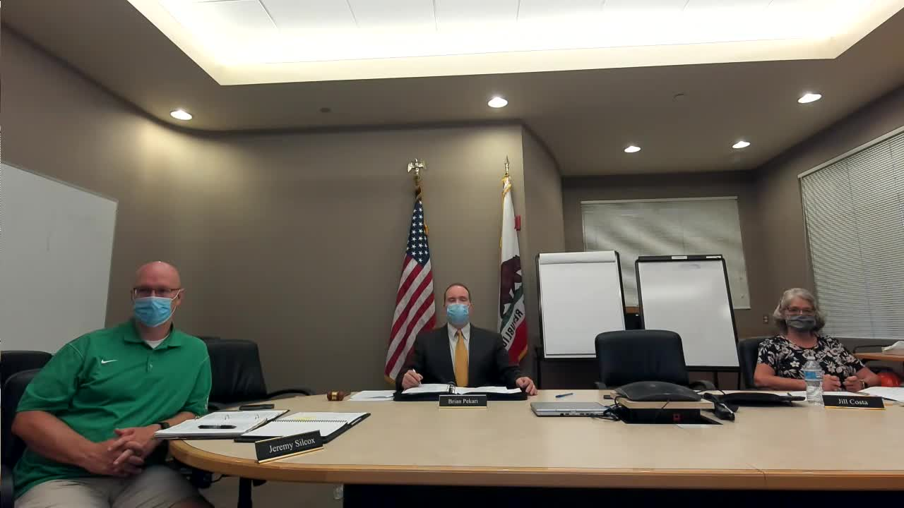 Tracy Unified School District Board Meeting 8-8-20
