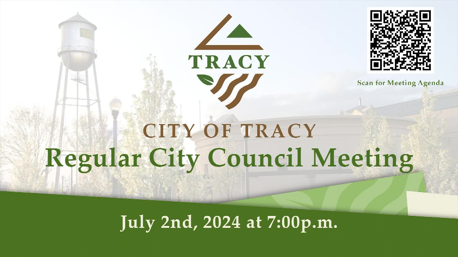 July 2, 2024 - Regular Tracy City Council Meeting