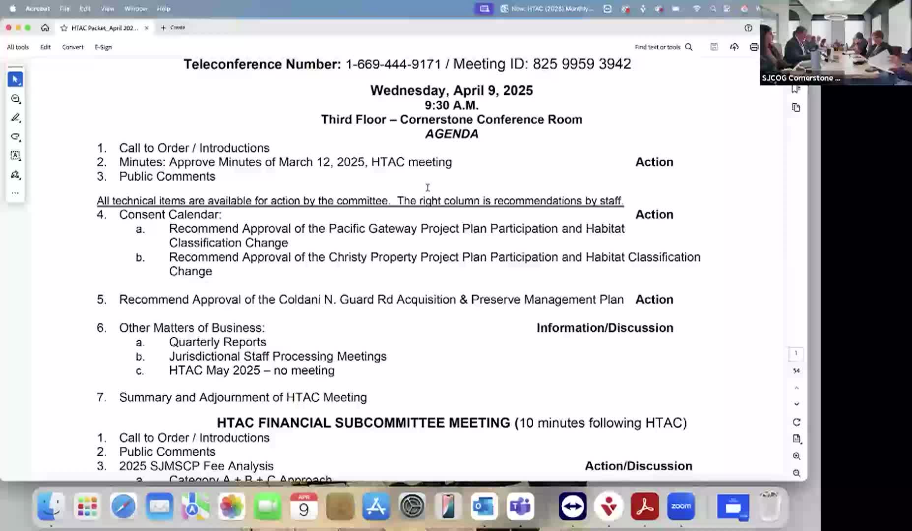 Thumbnail image for April 7, 2025 - San Joaquin Council of Governments Habitat Technical Advisory Committee Meeting