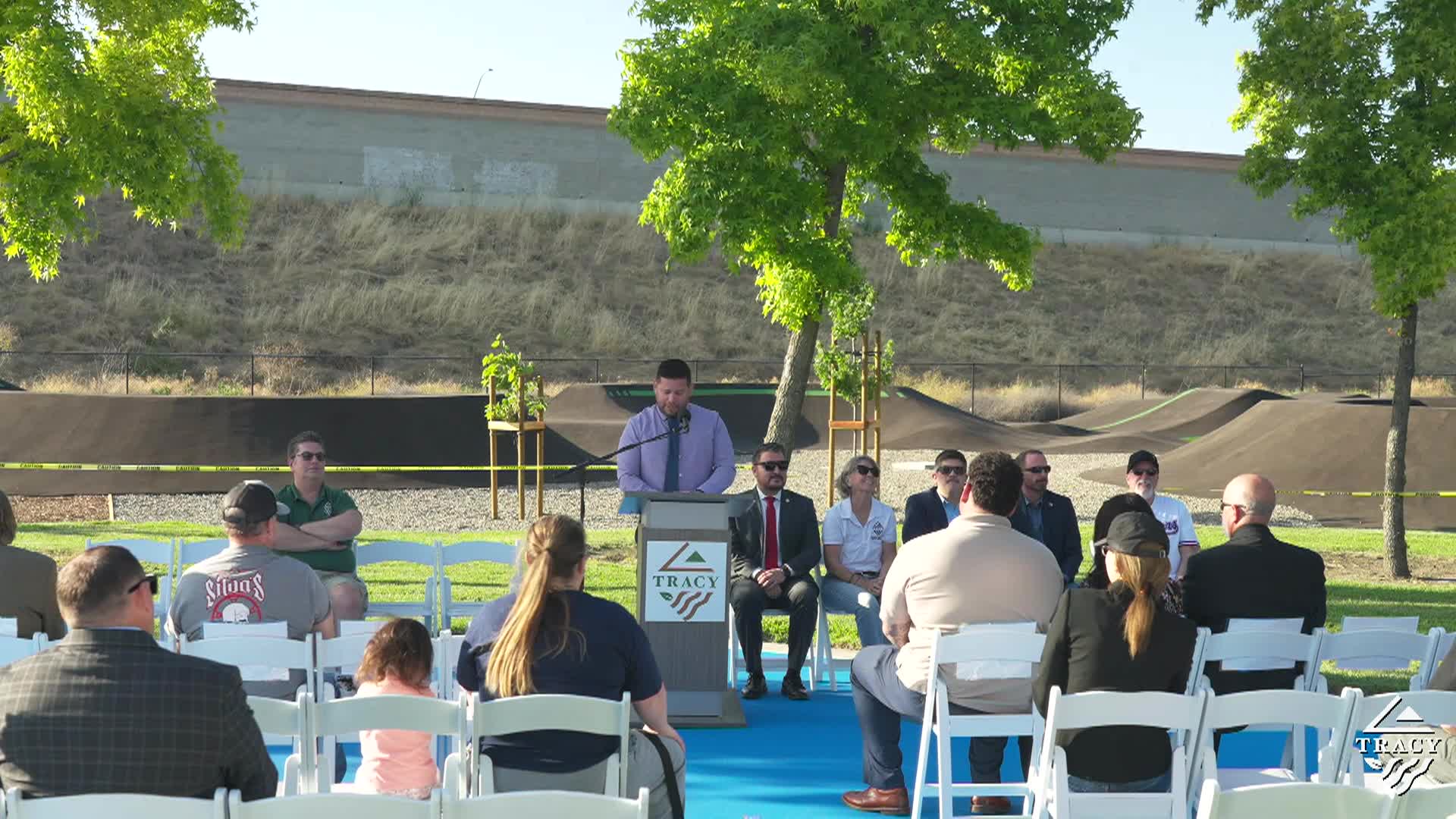 Thumbnail image for April 28, 2026, Clyde Bland Park Pump Track Ribbon Cutting Ceremony
