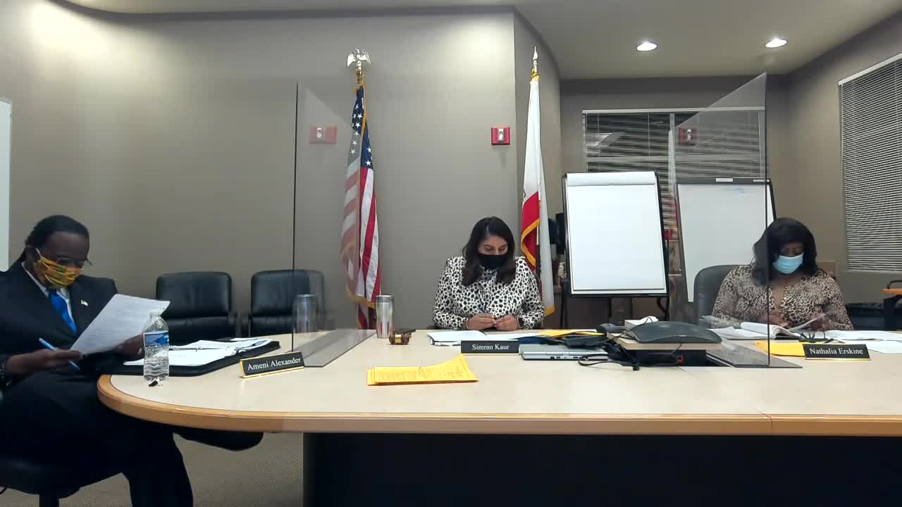 Tracy Unified School District Board Meeting 1-12-21