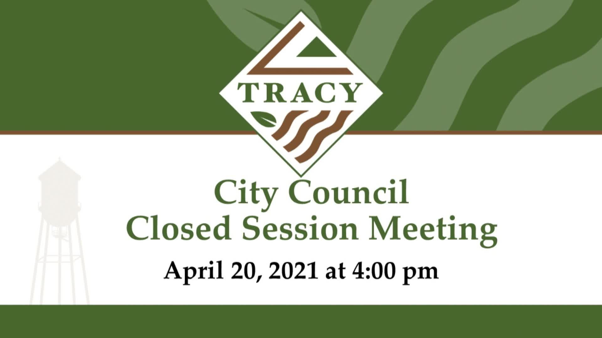 Special City Council Meeting 4-20-21