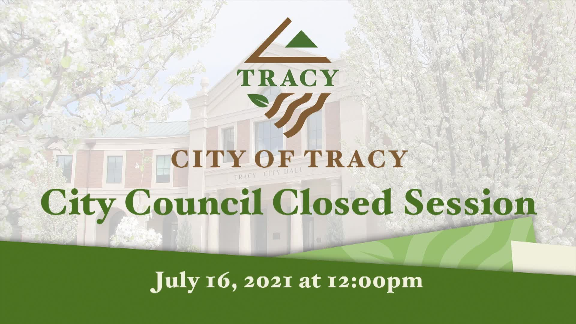 Closed Council Meeting 7-16-21
