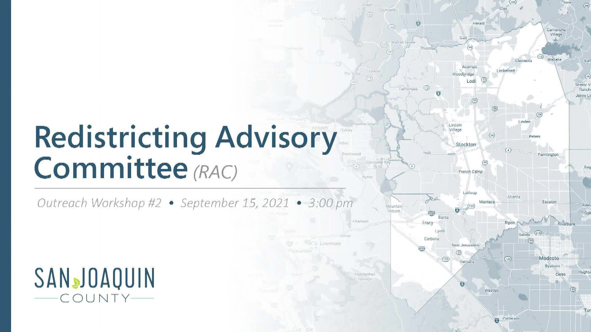 San Joaquin County Redistricting Meeting 09-15-21