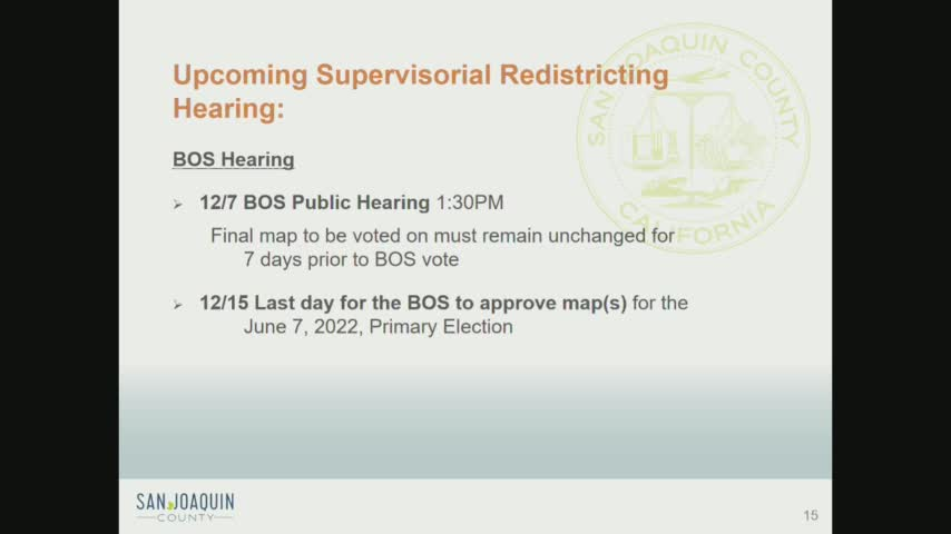 San Joaquin Board of Supervisors Meeting 11-16-21