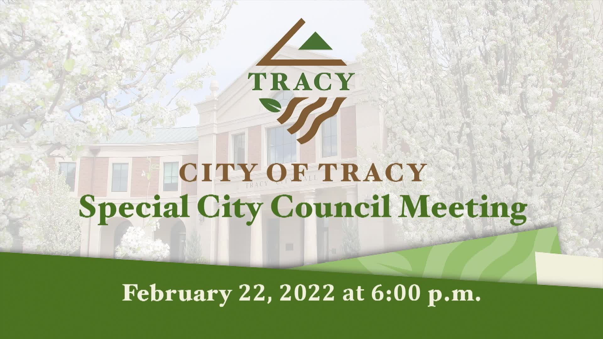 Special City Council Meeting 2-22-22
